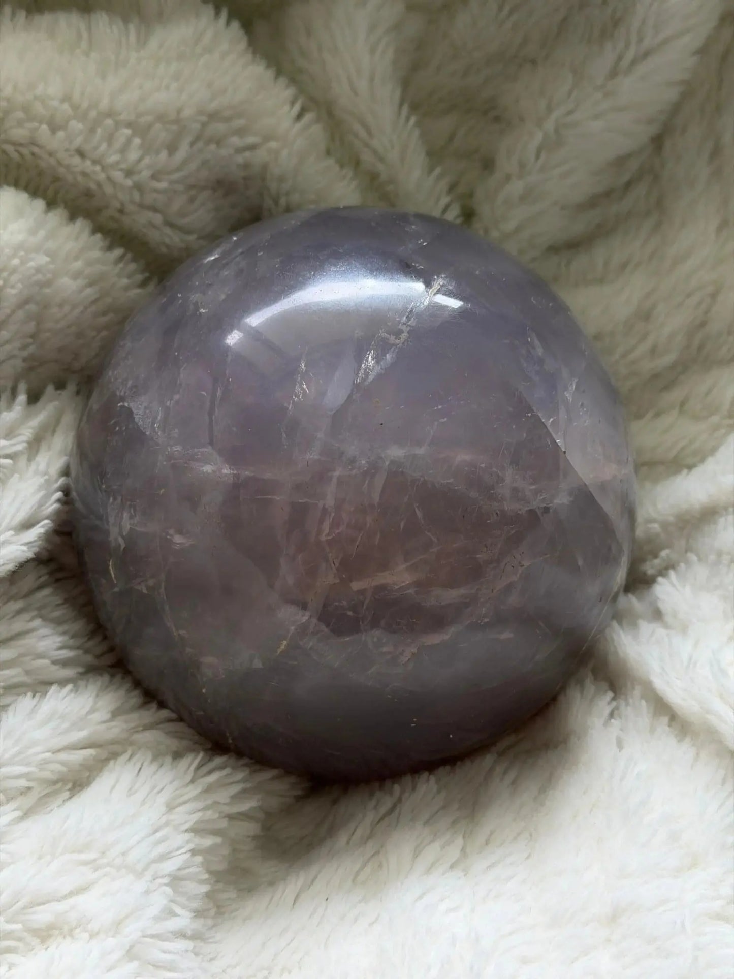 Lavender Rose Quartz with Rainbow Inclusions & Asterism | 125mm - The Aquarian Alchemist