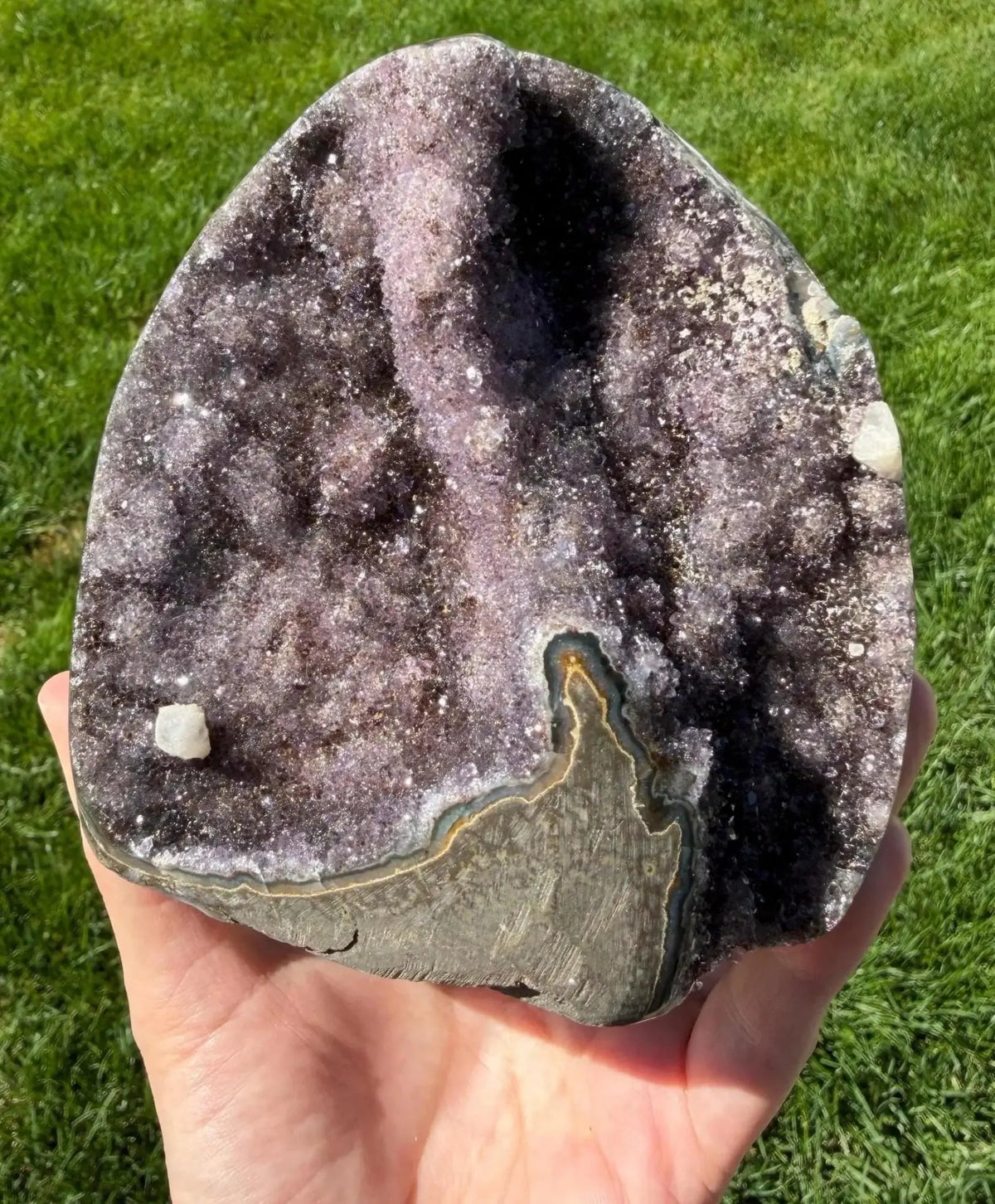 Purple Brazilian Rainbow Amethyst Geode | “A” - The Aquarian Alchemist