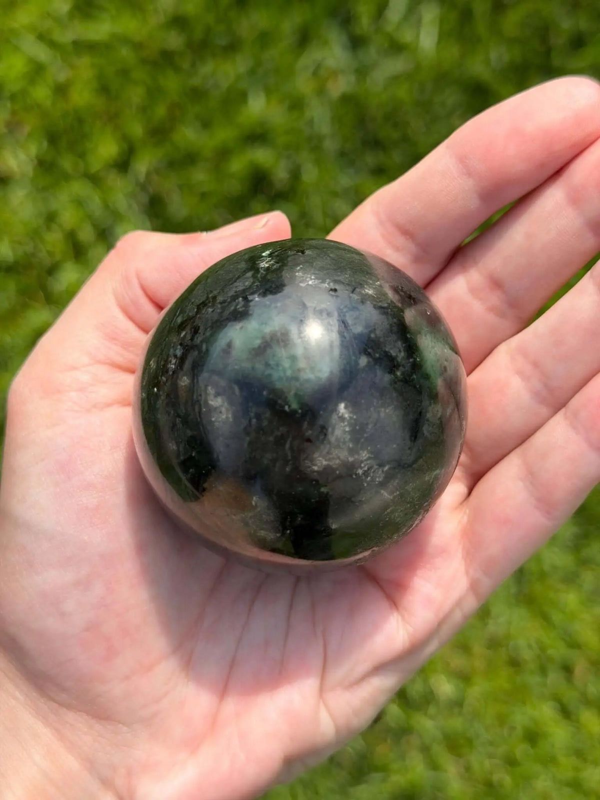 Serpentine Sphere (Antigorite / Lizardite variety) | 56mm - The Aquarian Alchemist