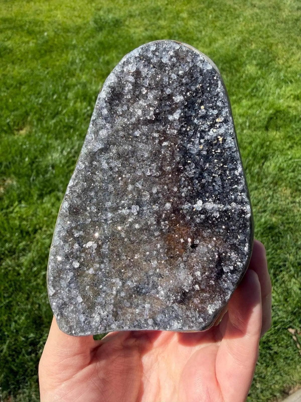 Silver Veil Brazilian Rainbow Amethyst Geode | “C” - The Aquarian Alchemist