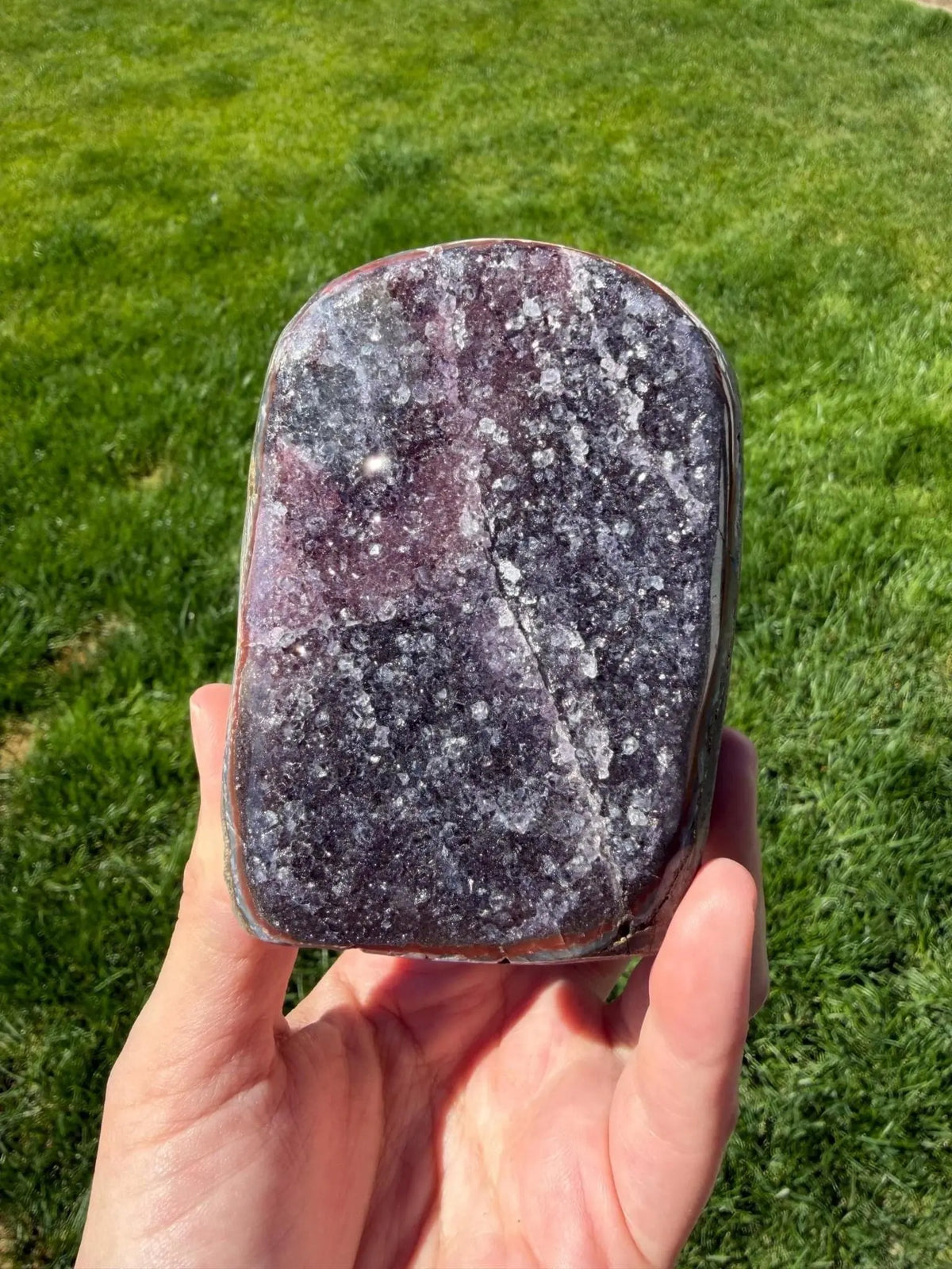 Violet Brazilian Rainbow Amethyst Geode | “E” - The Aquarian Alchemist