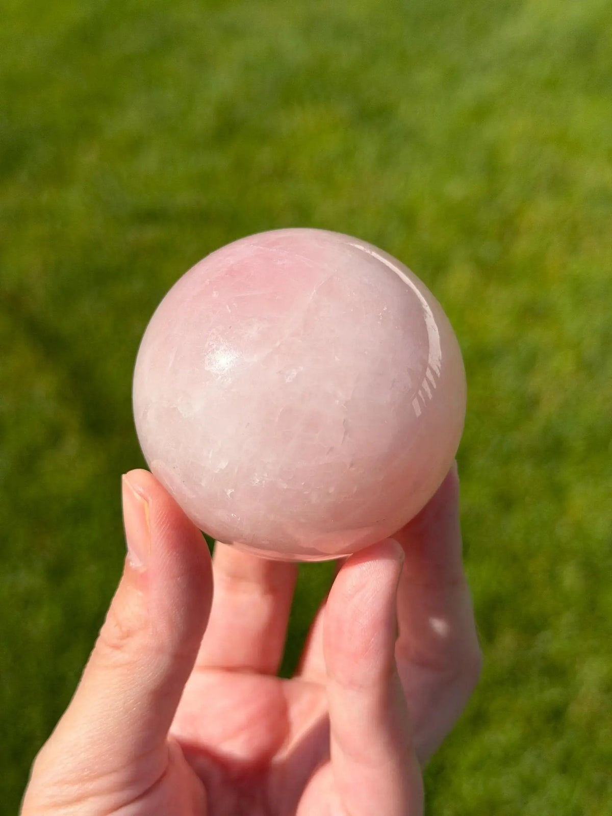 Baby Pink Rose Quartz Sphere | 57mm - The Aquarian Alchemist