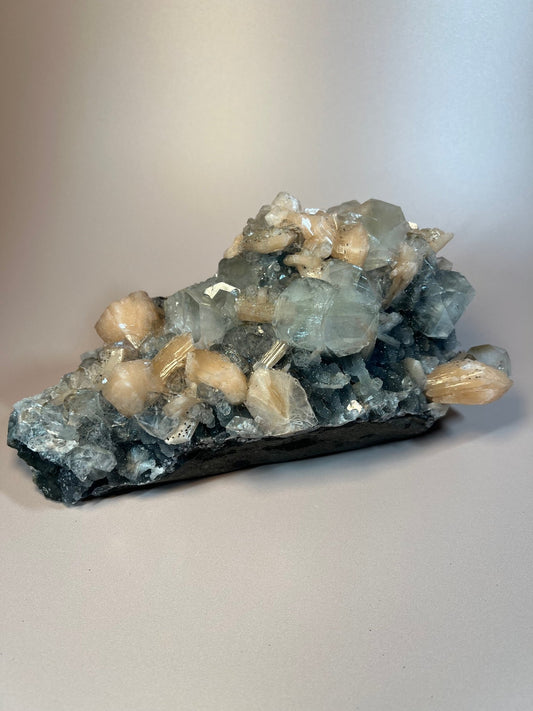 Black Chalcedony with Apophyllite & Stilbite - The Aquarian Alchemist