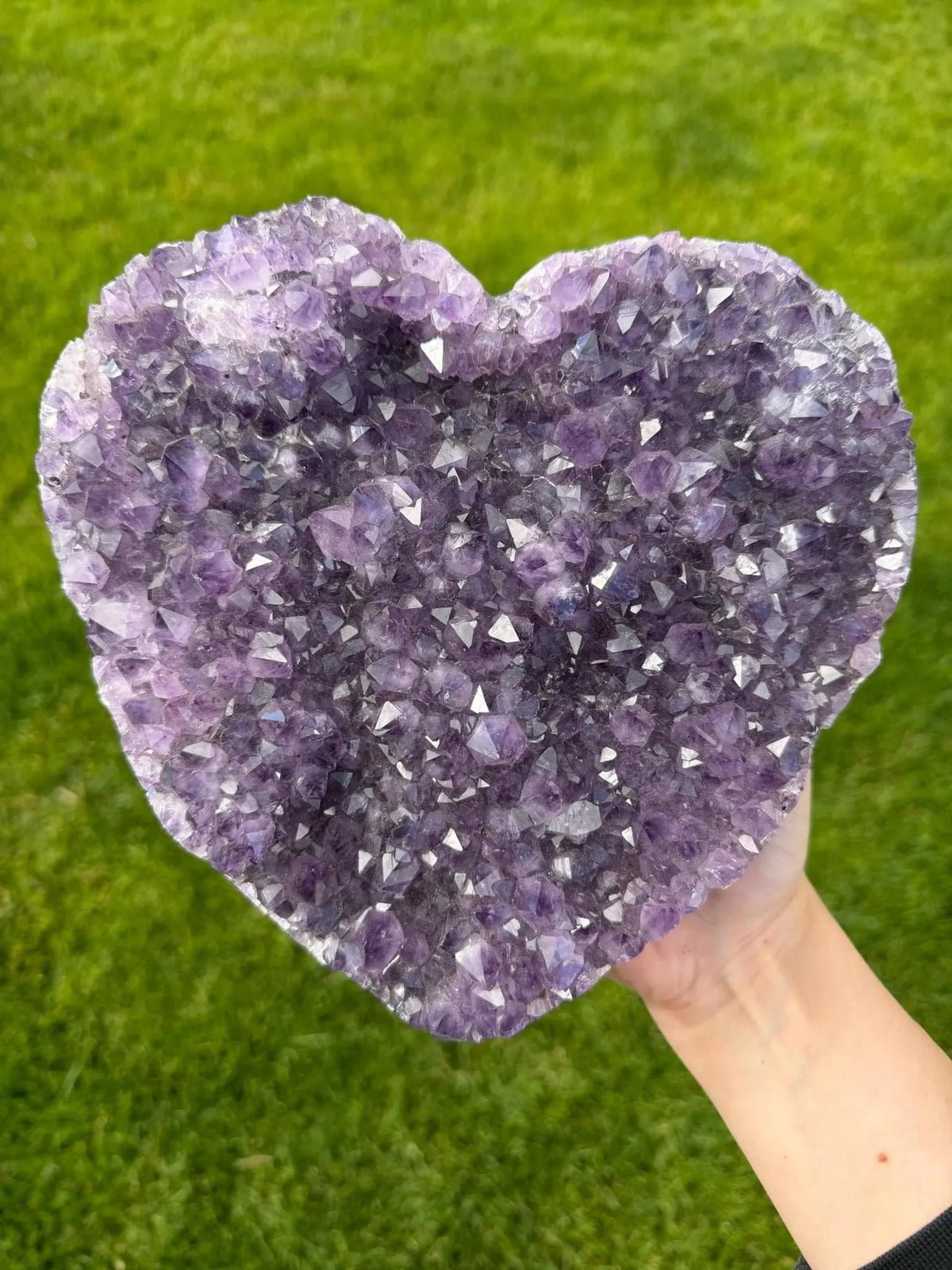 Brazilian Druzy Amethyst Heart with Custom Stand | AMH-008 - The Aquarian Alchemist