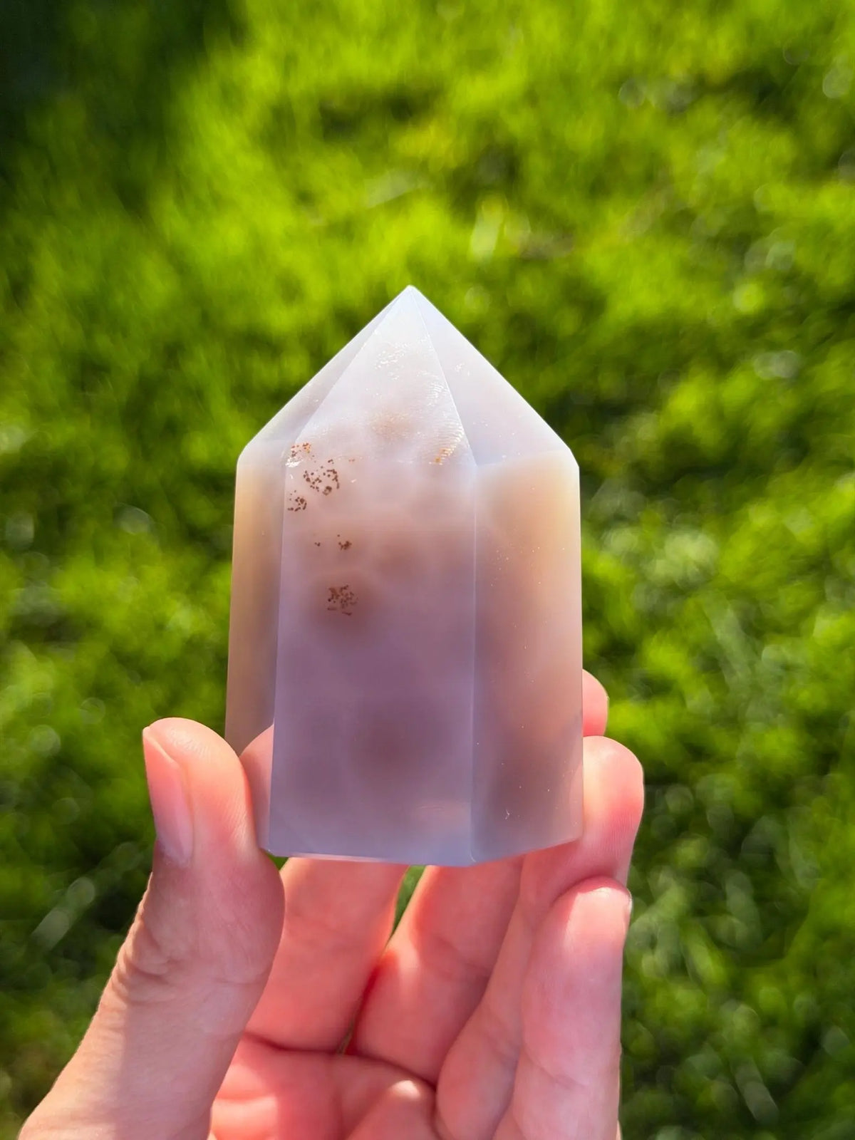 Druzy Agate Tower from Brazil | Natural Crystal Point | Sparkling Quartz Druzy | Specimen | SKU DA-04 - The Aquarian Alchemist