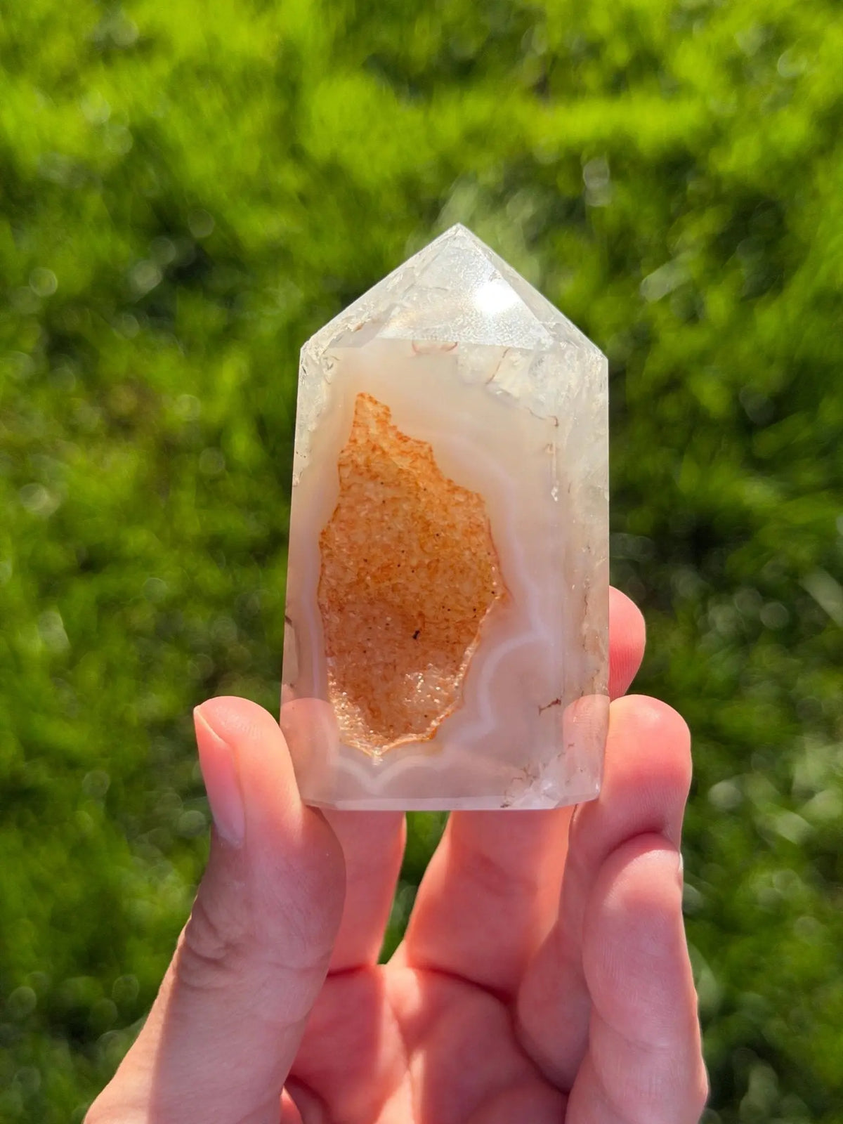 Druzy Agate Tower from Brazil | Natural Crystal Point | Sparkling Quartz Druzy | Specimen | SKU DA-06 - The Aquarian Alchemist
