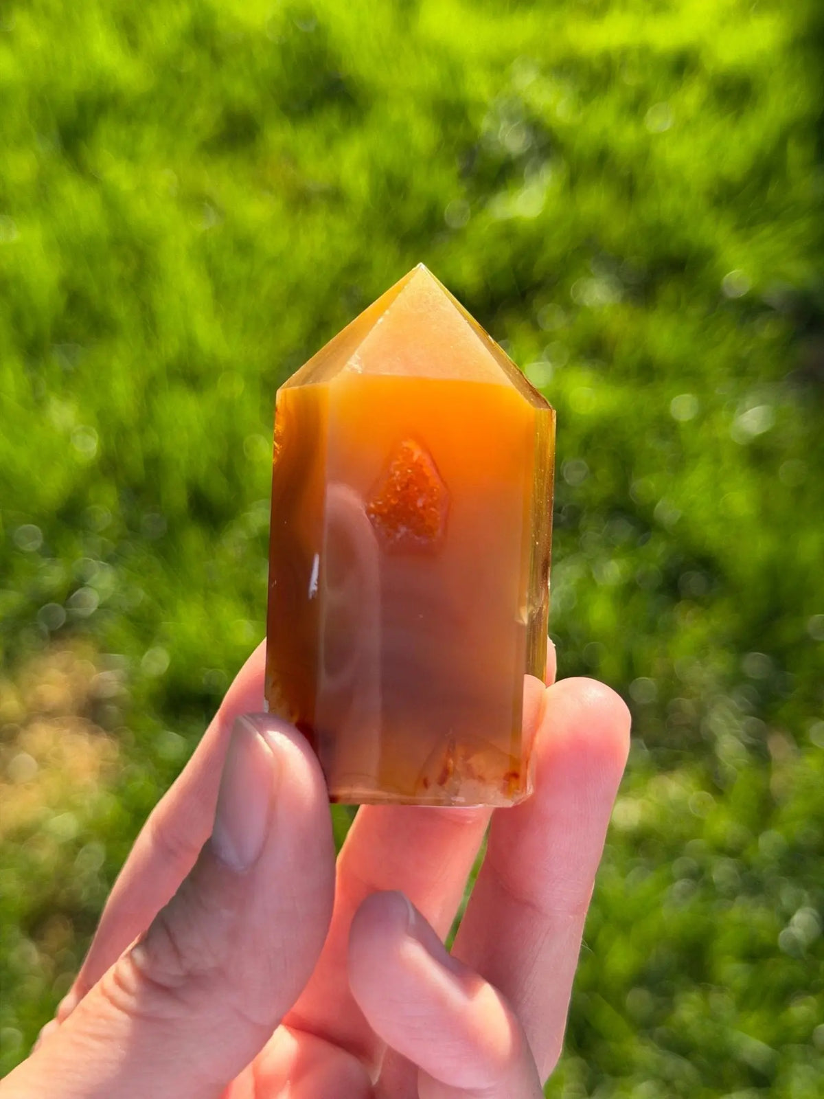 Druzy Agate Tower from Brazil | Natural Crystal Point | Sparkling Quartz Druzy | Specimen | SKU DA-08 - The Aquarian Alchemist