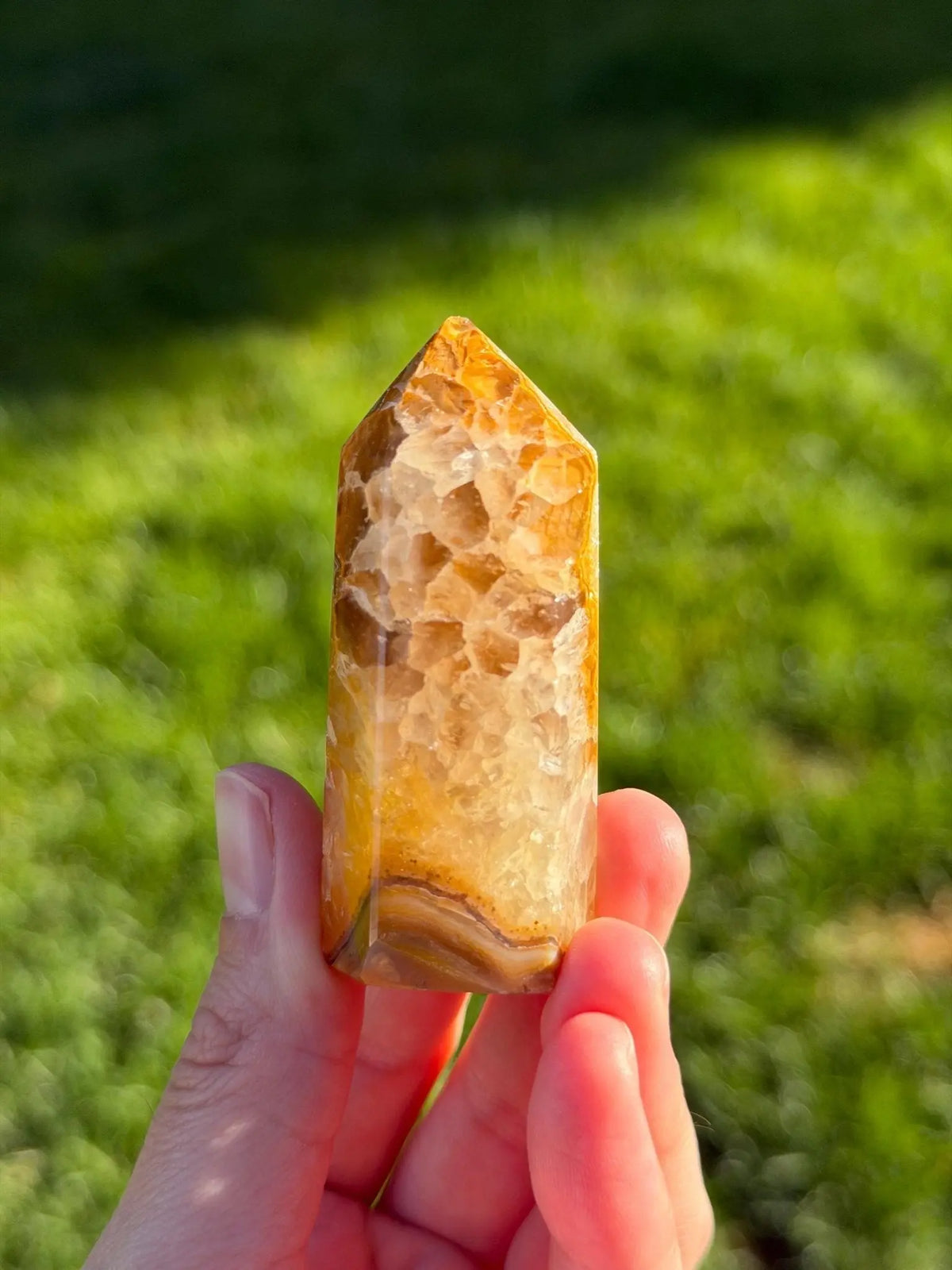 Druzy Agate Tower from Brazil | Natural Crystal Point | Sparkling Quartz Druzy | Specimen | SKU DA-13 - The Aquarian Alchemist