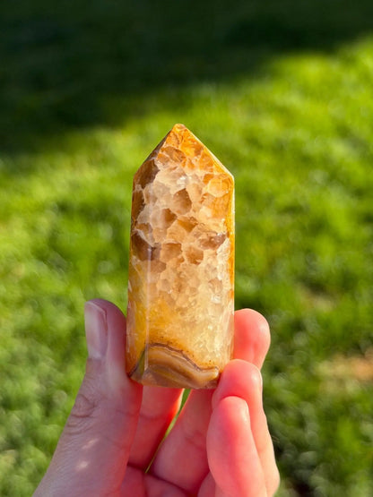Druzy Agate Tower from Brazil | Natural Crystal Point | Sparkling Quartz Druzy | Specimen | SKU DA-13 - The Aquarian Alchemist