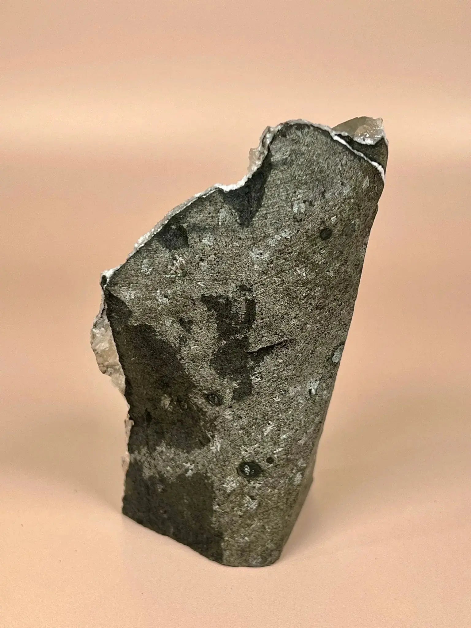 Chunky black chalcedony druzy crystal with apophyllite and stilbite formations