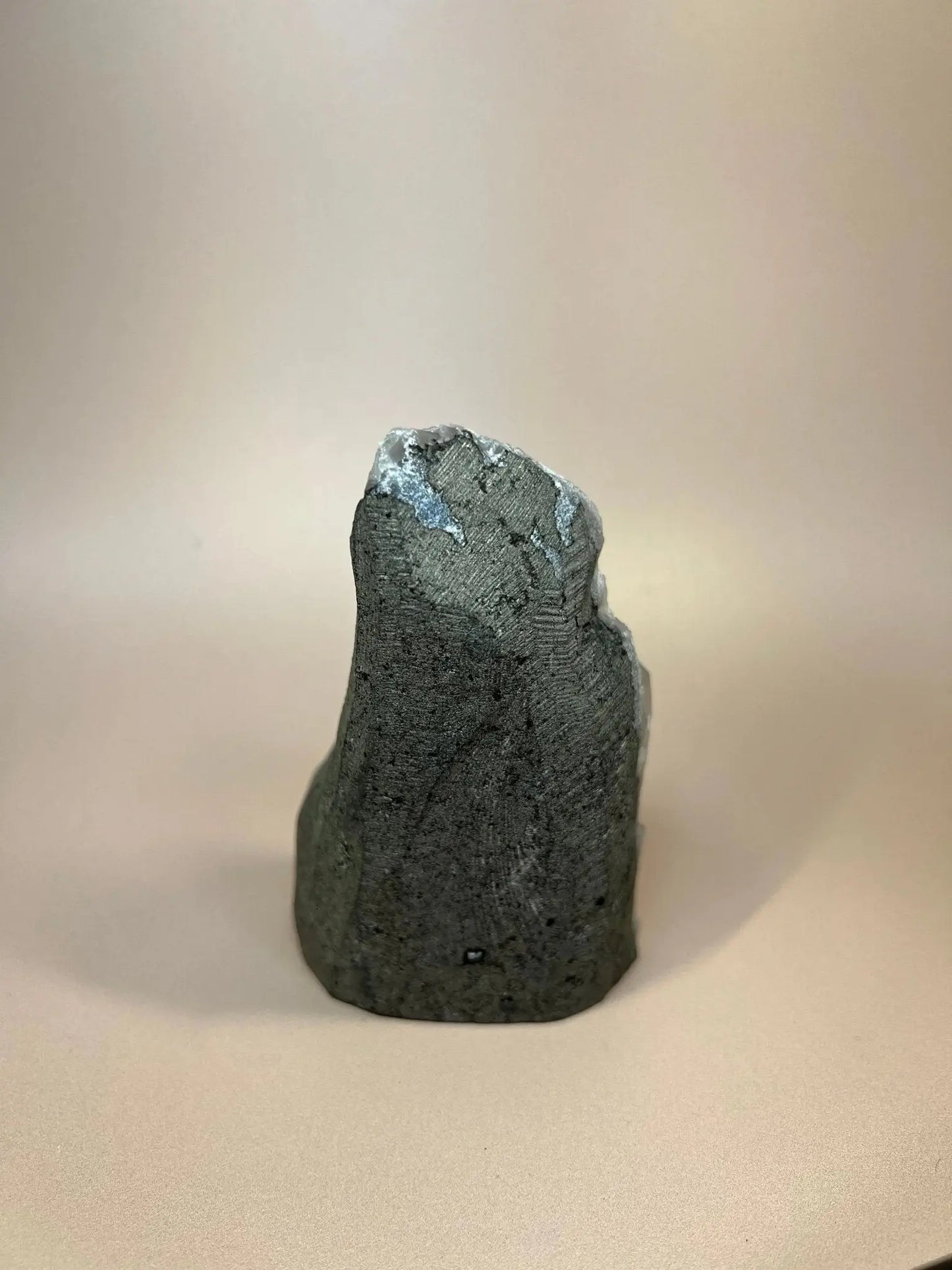 Druzy Blue Chalcedony, Chunky Apophyllite with Grey Hues | Self - Standing 3.78" - The Aquarian Alchemist