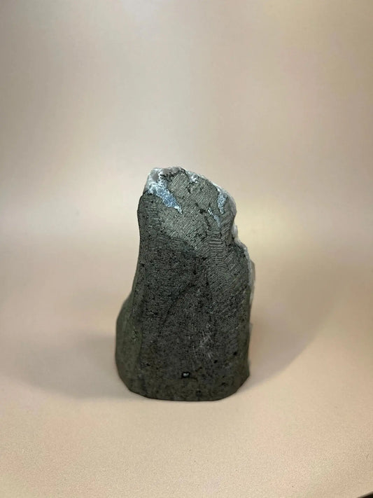 Druzy Blue Chalcedony, Chunky Apophyllite with Grey Hues | Self - Standing 3.78" - The Aquarian Alchemist