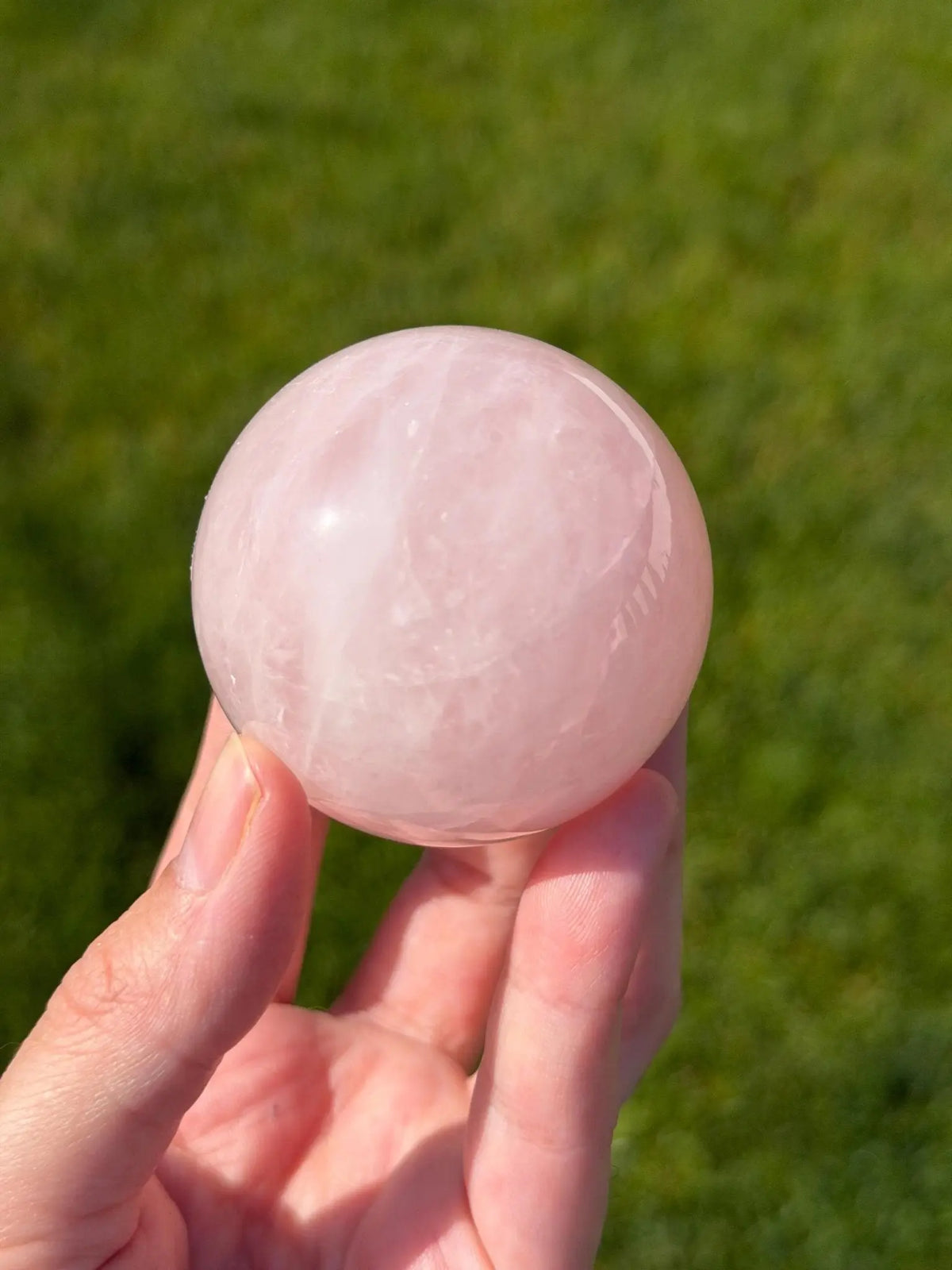 Dusty Pink Rose Quartz Sphere | 52mm - The Aquarian Alchemist