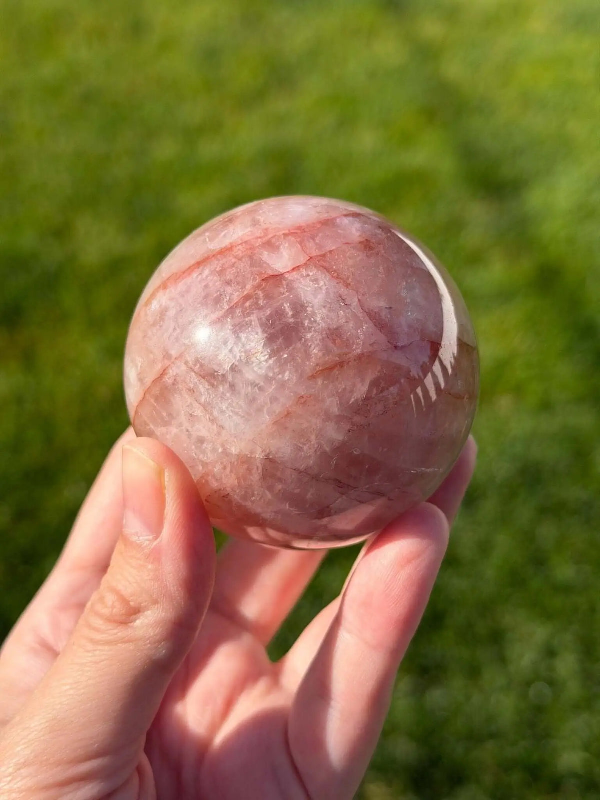 Fire Quartz Sphere | 60mm - The Aquarian Alchemist