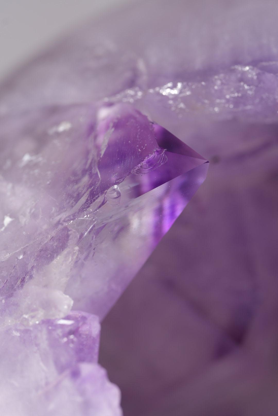 HUGE 11lb+ Purple Pac-Man Amethyst Sphere | Brazil | Custom Silver Stand Included - The Aquarian Alchemist