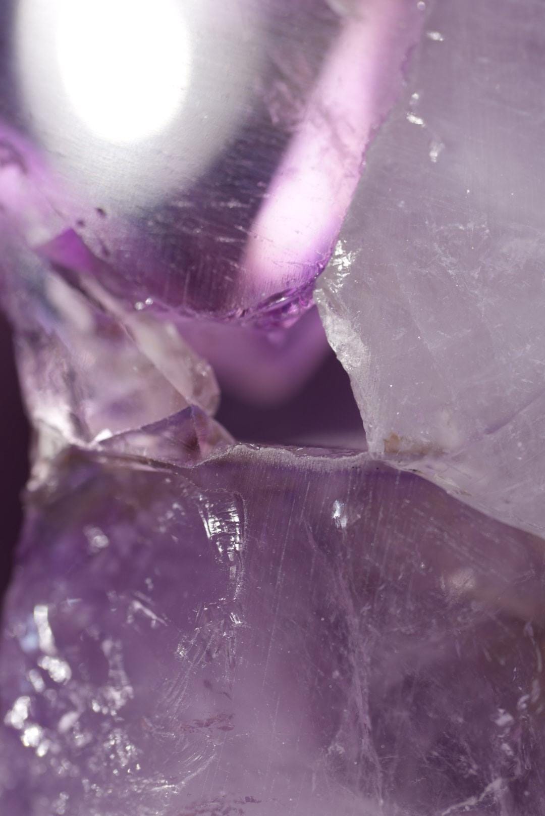 HUGE 14lb + Dark Purple Pac-Man Amethyst Sphere | Brazil | Custom Silver Stand Included - The Aquarian Alchemist