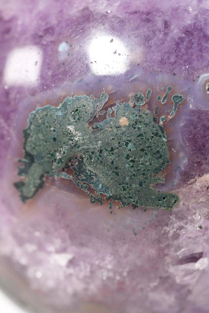 HUGE 14lb + Dark Purple Pac-Man Amethyst Sphere | Brazil | Custom Silver Stand Included - The Aquarian Alchemist