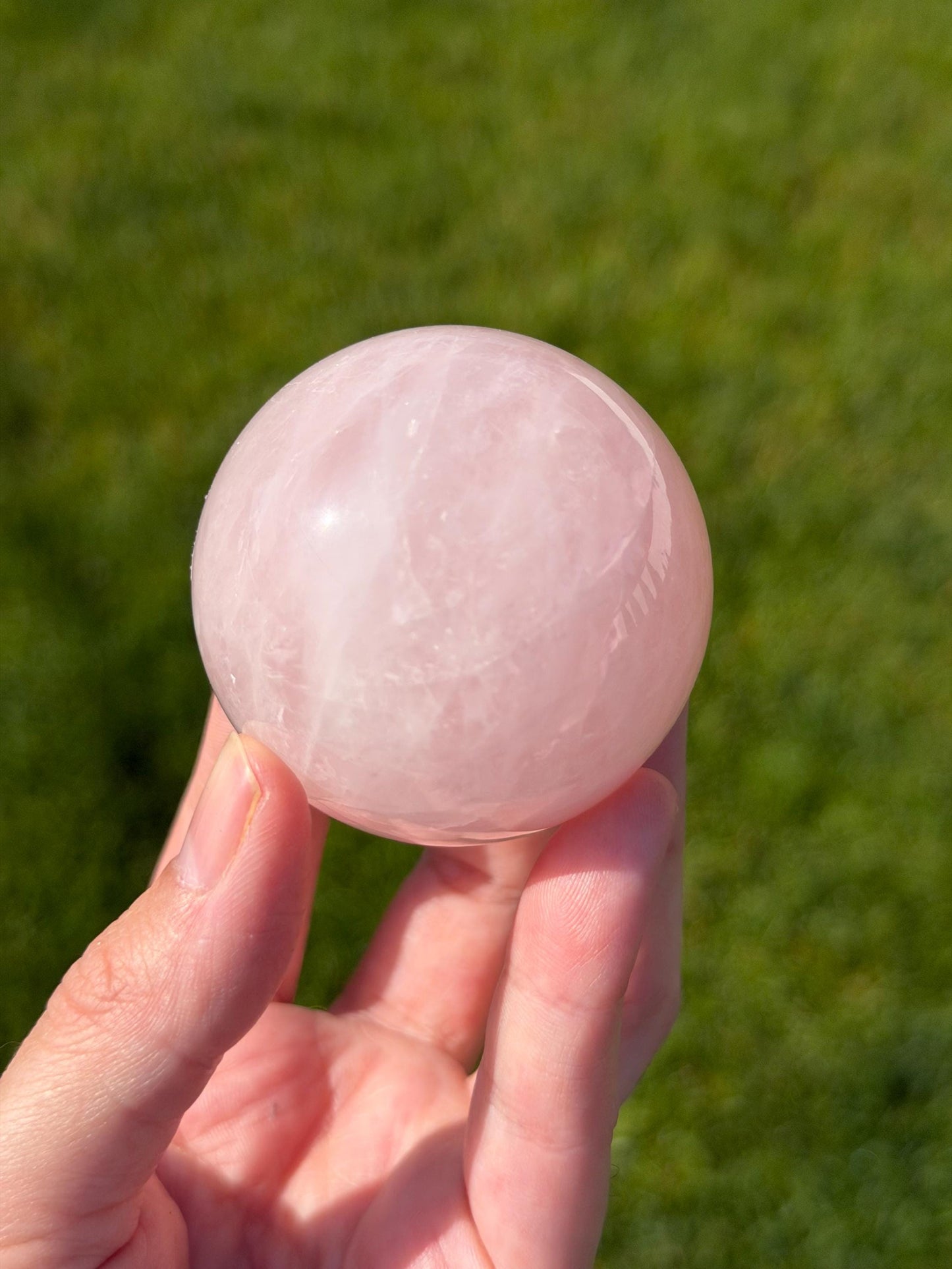 Dusty Pink Rose Quartz Sphere | 52mm