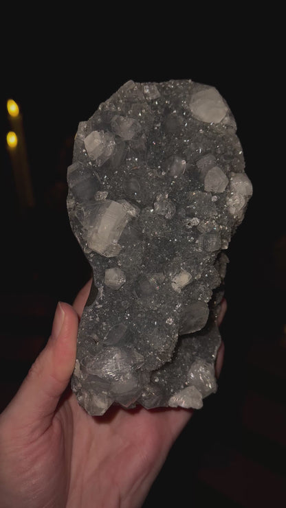 Stunning Blue Chalcedony with Grey Hues | Self-Standing 5.7"