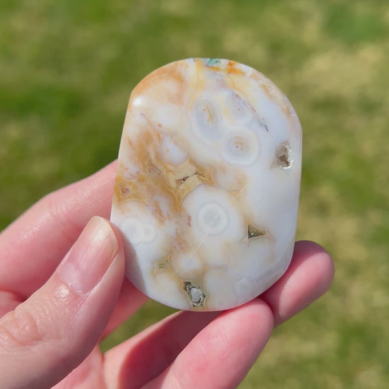 Sea Jasper Palm Stone | Mineral Lace.