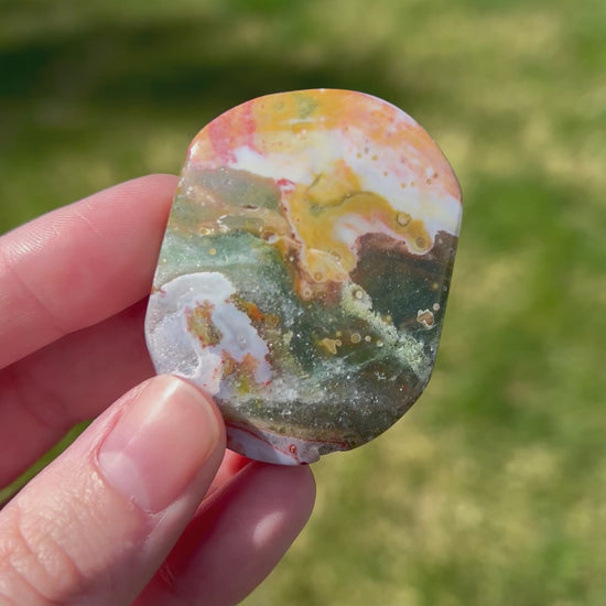 Sea Jasper Palm Stone | Mineral Tide.