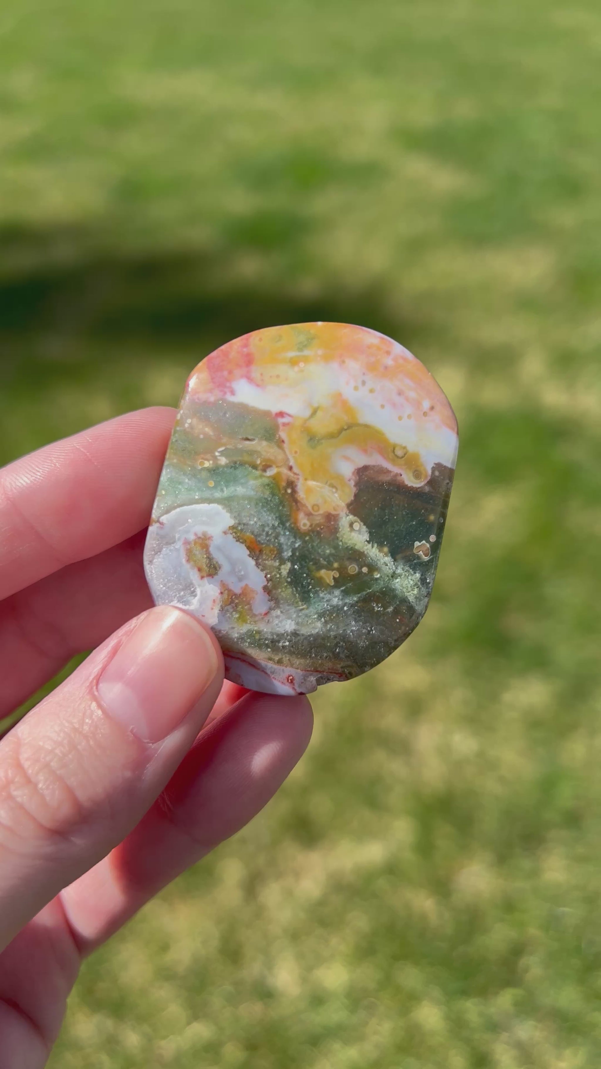 Sea Jasper Palm Stone | Mineral Tide.