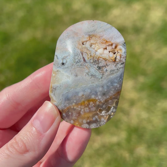 Sea Jasper Palm Stone | Earth Tide.