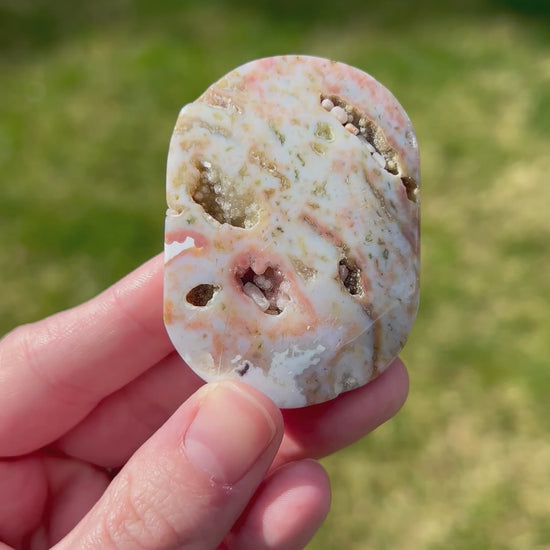 Sea Jasper Palm Stone | Soft Orbit.