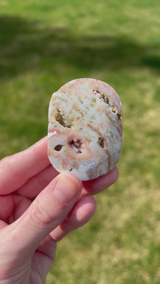 Sea Jasper Palm Stone | Soft Orbit.