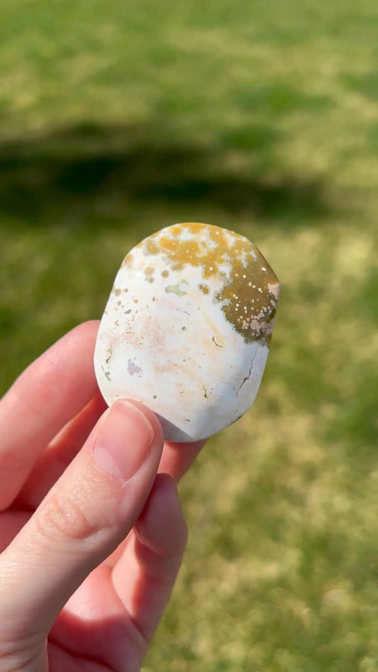 Sea Jasper Palm Stone | Coastal Drift - The Aquarian Alchemist