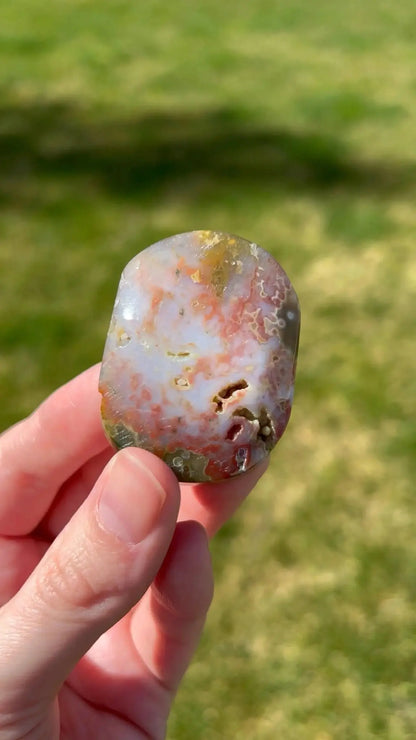 Sea Jasper Palm Stone | Coastal Strata - The Aquarian Alchemist