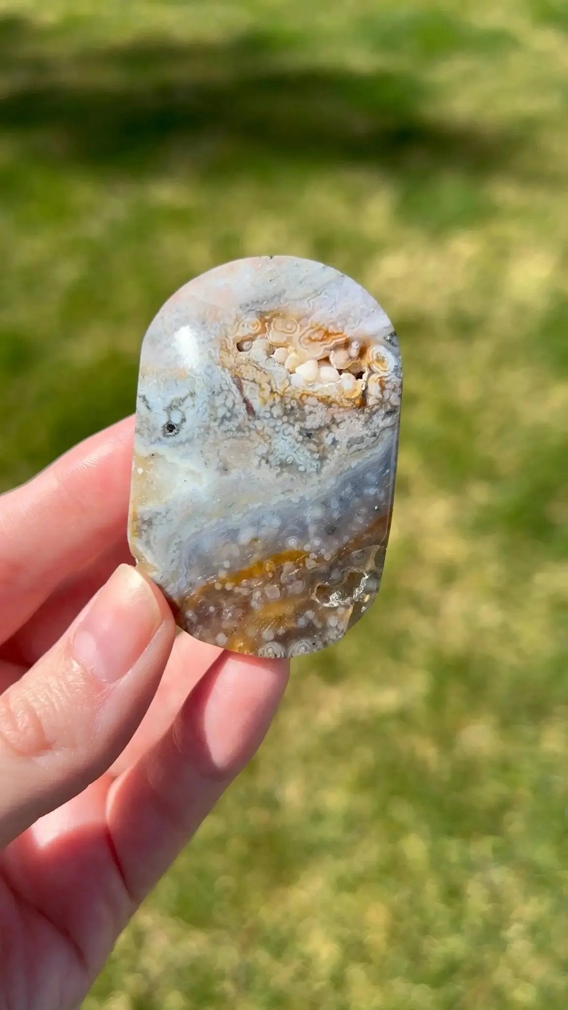 Sea Jasper Palm Stone | Earth Tide - The Aquarian Alchemist