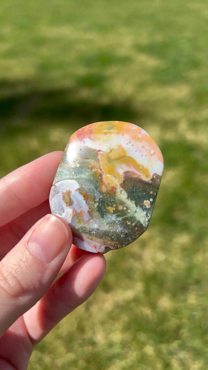 Sea Jasper Palm Stone | Mineral Tide - The Aquarian Alchemist