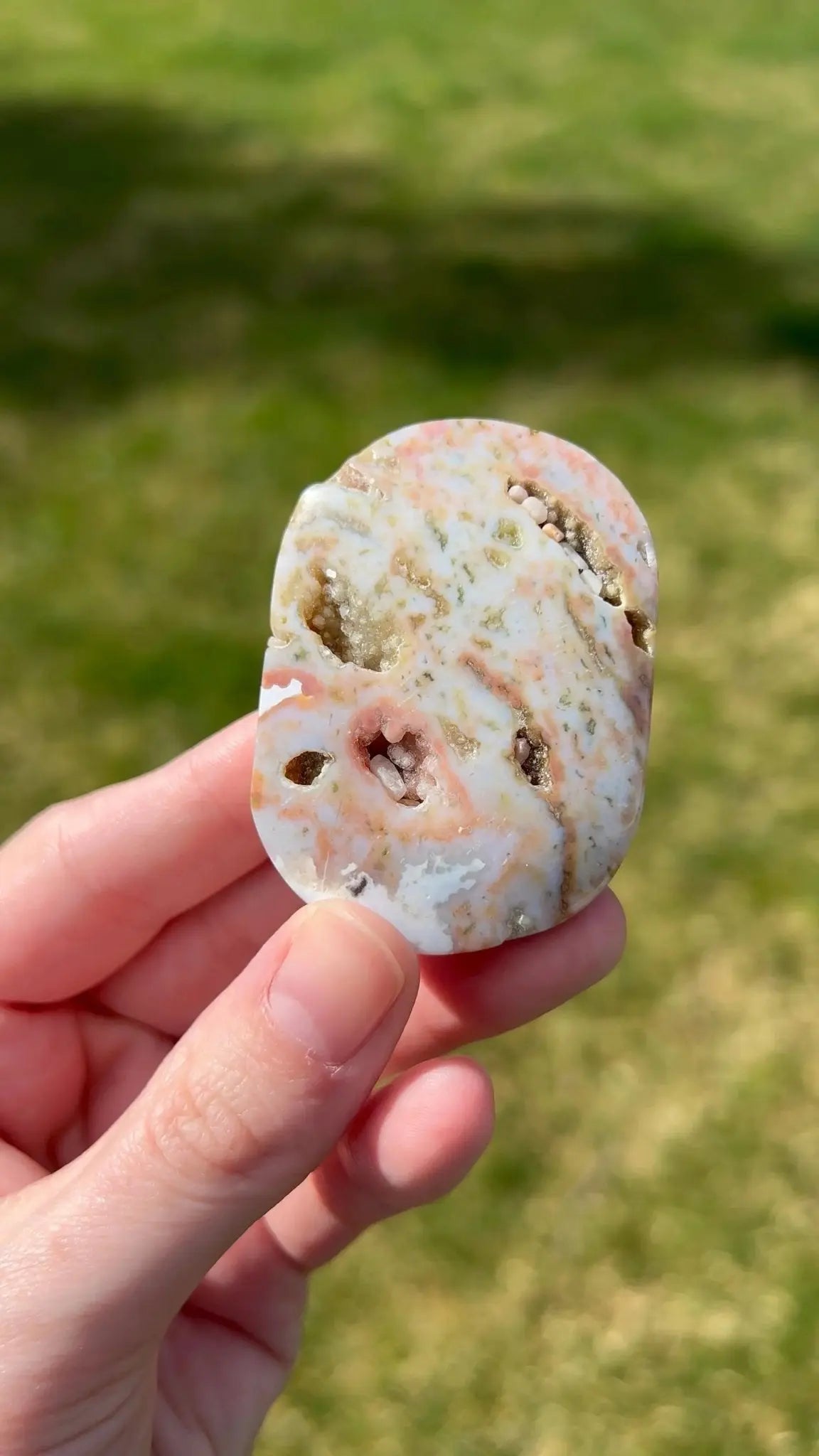 Sea Jasper Palm Stone | Soft Orbit - The Aquarian Alchemist