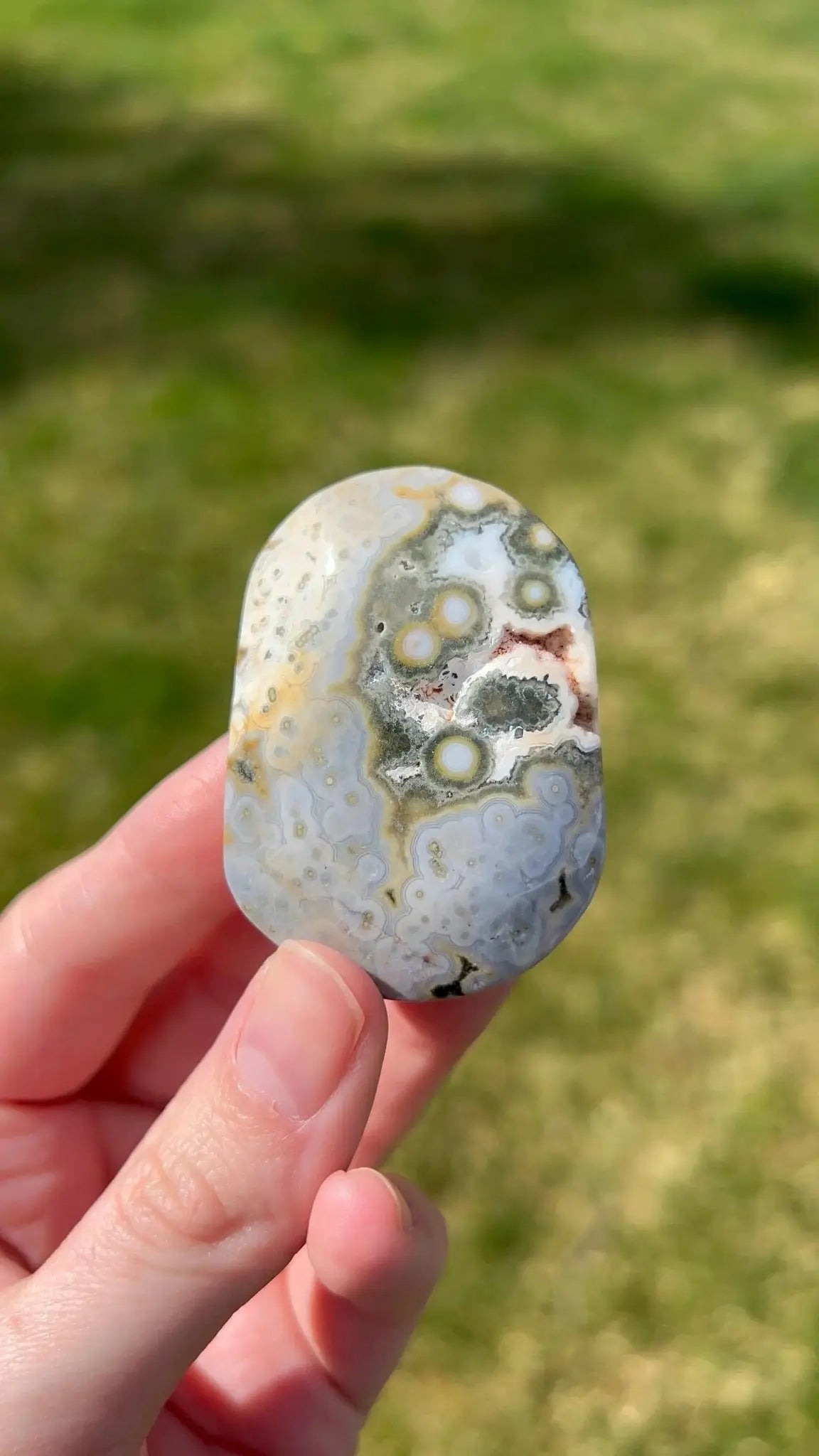 Sea Jasper Palm Stone | Tidal Flow - The Aquarian Alchemist