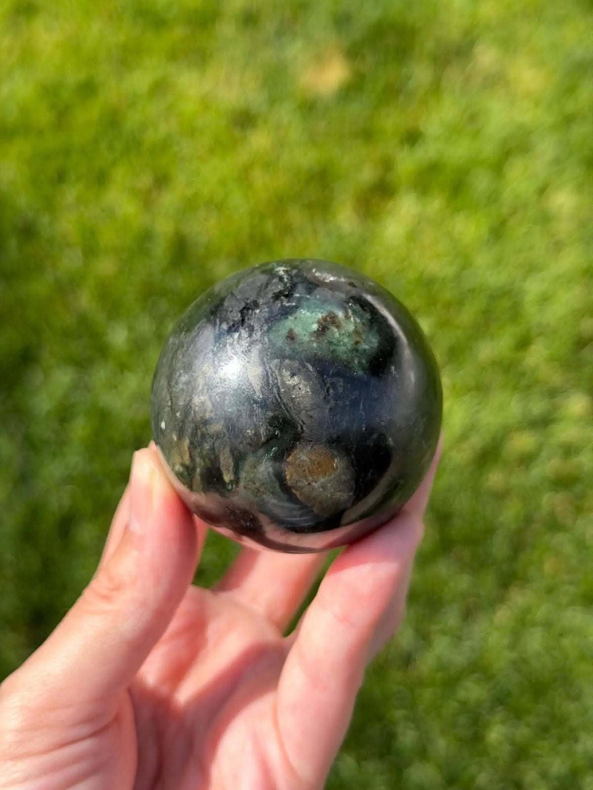 Serpentine Sphere (Antigorite / Lizardite variety) | 56mm - The Aquarian Alchemist