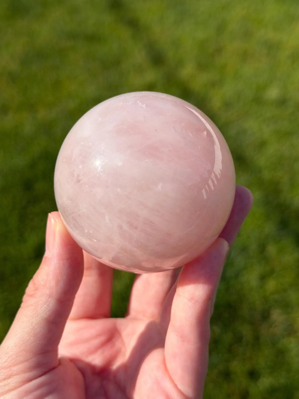 Soft Pink Rose Quartz Sphere | 62mm - The Aquarian Alchemist