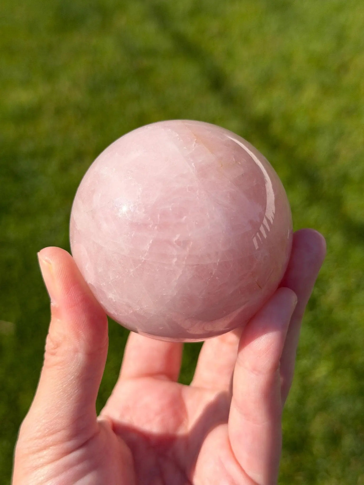 Soft Pink Rose Quartz Sphere | 64mm - The Aquarian Alchemist
