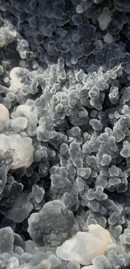 Velvety Black Chalcedony with Crystallized Calcite | Self-Standing Mineral Specimen | India | Collector Display Crystal - The Aquarian Alchemist